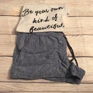 T shirt and shorts combo